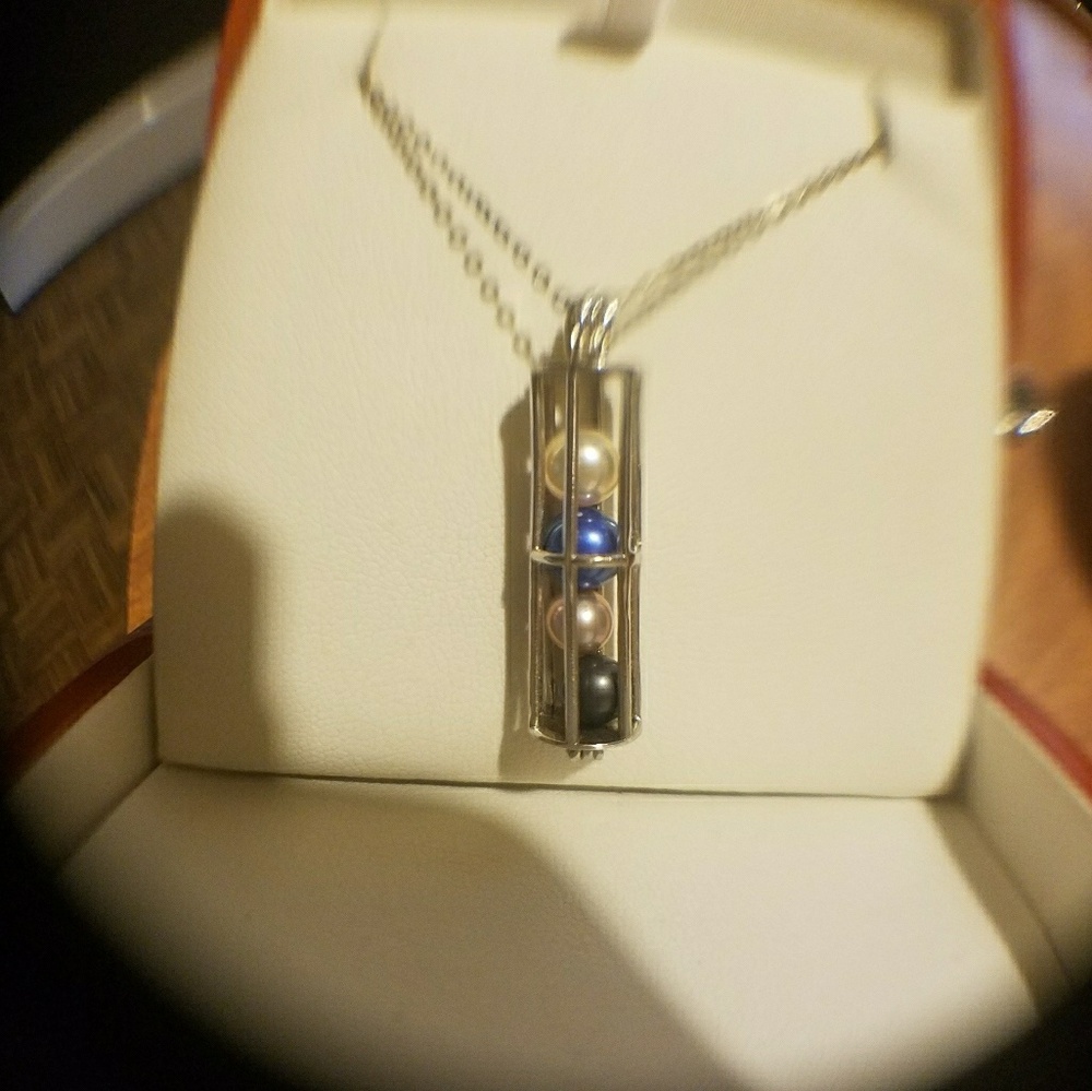 Caged Pearl Necklace
